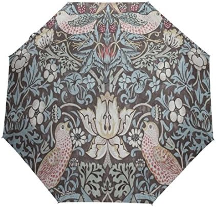 Beautiful William Morris Design Women Sun Custom Umbrella UV Resistant Wind Foldable Strong Durable Compact Custom Umbrella