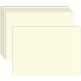 Cream Flat Note Cards - Blank Heavyweight Off-White Cards for Invitations, Greetings Postcards and Announcements - 5 x 7 inches (A7 Size) - 50 Per Pack - This Is Not a Fold Over Card (No Envelopes)