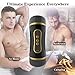 Male Masturbator Cup, Pocket Pussy Stroker with 2-in-1 Vagina and Oral Masturbation, 10 Vibration Realistic Textured Vagina Vibrating Stroker Mens Sex Sexual Toy Massager for Male Men Couples (1)