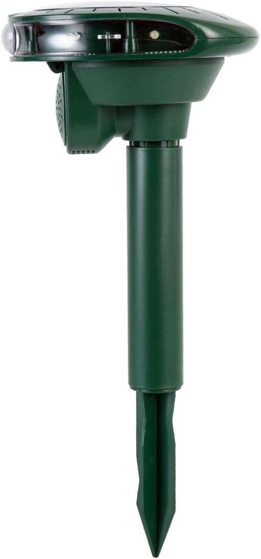 Sonic Mole Repeller Solar Powered Rodent Repellent Ultrasonic Pest Repeller Gopher Repeller Vole Chaser Pest Deterrent for Lawn Garden Yard Outdoor Pest Control