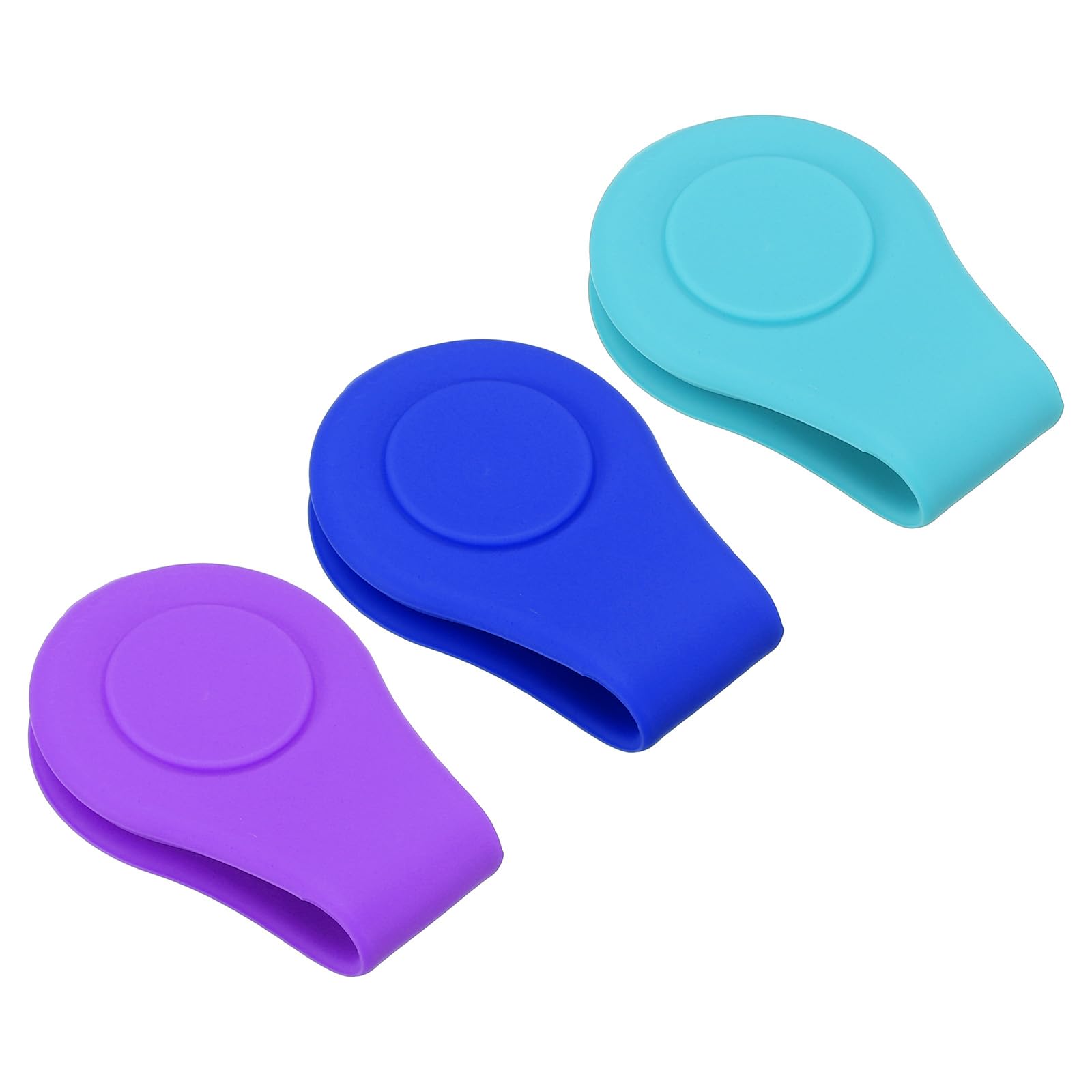 PATIKIL Golf Hat Clip, 3 Pack Silicone Cap Clamp with Magnetic Removable Ball Marker Holder for Golfer Women Men, Assorted Color