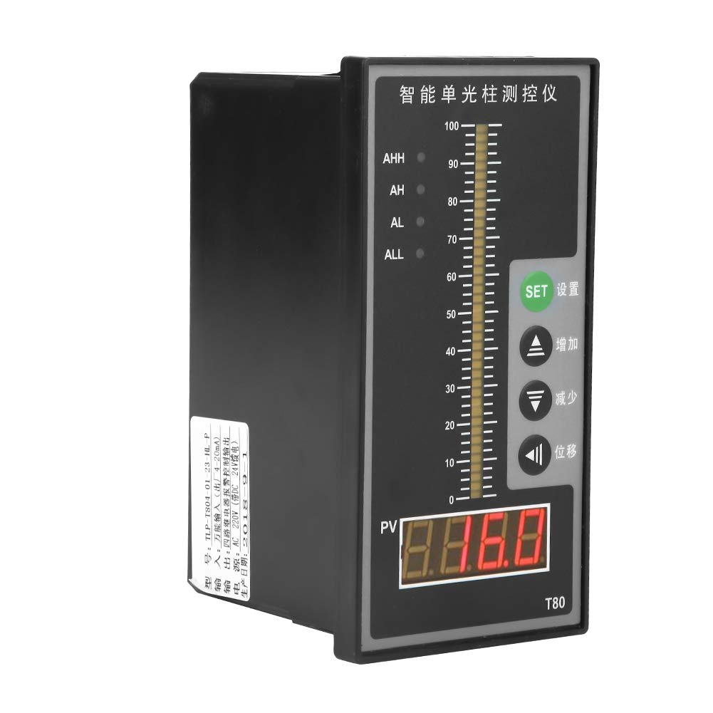 Water Level Display Meter, LED Digital Tube Intelligent Pressure Transmmit Level Meter, Accuracy 0.5% FS, Period 0.2S, 4~20 mA RS422/RS232 Liquid Depth Level Meter Sensor