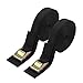 Lashing Strap,Tie Down Straps Cargo Kayak Strap Sturdy 16-foot-by-1-inch Thickened Cam Lock Buckle, 2 Pack（Black）