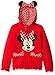 Disney girls Minnie Polka-dot Bow Hoodie Hooded Sweatshirt, Red, 5T US