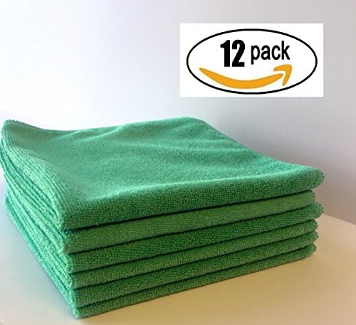 Extra Heavy Durable Microfiber Cleaning Cloth, Bar Mop in 300gsm 16x16 inch, lint free streak free Super Absorbent for kitchen or automotive (12)
