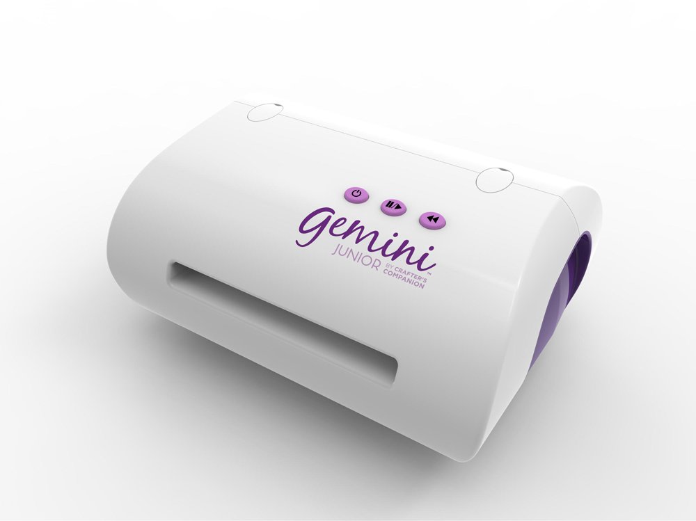 Gemini GEMJR-M-USA Twin-Function Cutter & Embosser Crafter's Companion Junior Jnr Portable Die Cutting and Embossing Machine, White