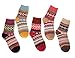 Color City Women's 5-pack Vintage Style Cotton Knitting Wool Warm Winter Crew Socks
