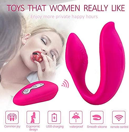 Mini U-Shaped Massage Toy Rechargeable Waterproof 10 Vibration Mode Wireless Remote Control Rechargeable Suitable for Couples Games