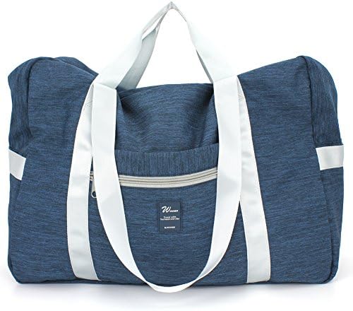 Foldable Travel Duffel Bag,Lightweight &amp; Waterproof Nylon Carry-on Bag (Dark Blue)