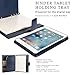 Cooper FolderTab [Padfolio Tablet Case with Notepad] for iPad Mini 4 | Executive Organizer Leather Notebook Card Pockets, Apple A1538 A1550 (Blue)