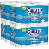 Quilted Northern  Ultra Soft &amp; Strong Toilet Paper with CleanStretch, 48 Double Rolls (Four 12-Roll Packages), Equivalent to 96 Regular Rolls