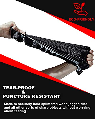 20 Gallon Trash Bags,25 Count Bulk, Black Trash Bags Industrial Quality Black Garbage Bags for Paper, Plastic, Cans, Bottles, Newspaper, Lawn