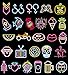 100 PCS Neon Light Sticker Sanmatic Anime Icon Animal Cute Decals Stickers Gifts for Kid to Laptop Suitcase Guitar Fridge Bicycle Car