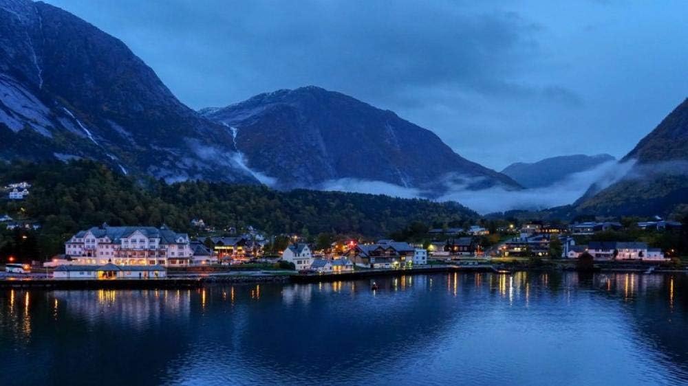 QPGGY Wooden Puzzles for Adults 1000 Piece Jigsaw Picture Norway Fjord Nature Landscape Picture-4 Assembling Zigsaw Puzzles Educational Toys Games