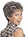 Ladies wigsWestern Lady's Short Sugared Charcoal with Grey Straight Hair Wig ST52