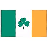 AZ FLAG - Ireland With Clover Flag - 2x3 Ft - 100D Polyester Irish Banner with Two Metal Grommets - Fade Resistant - Vivid Colors - 2' x 3' Feet - 90x60 Cm
