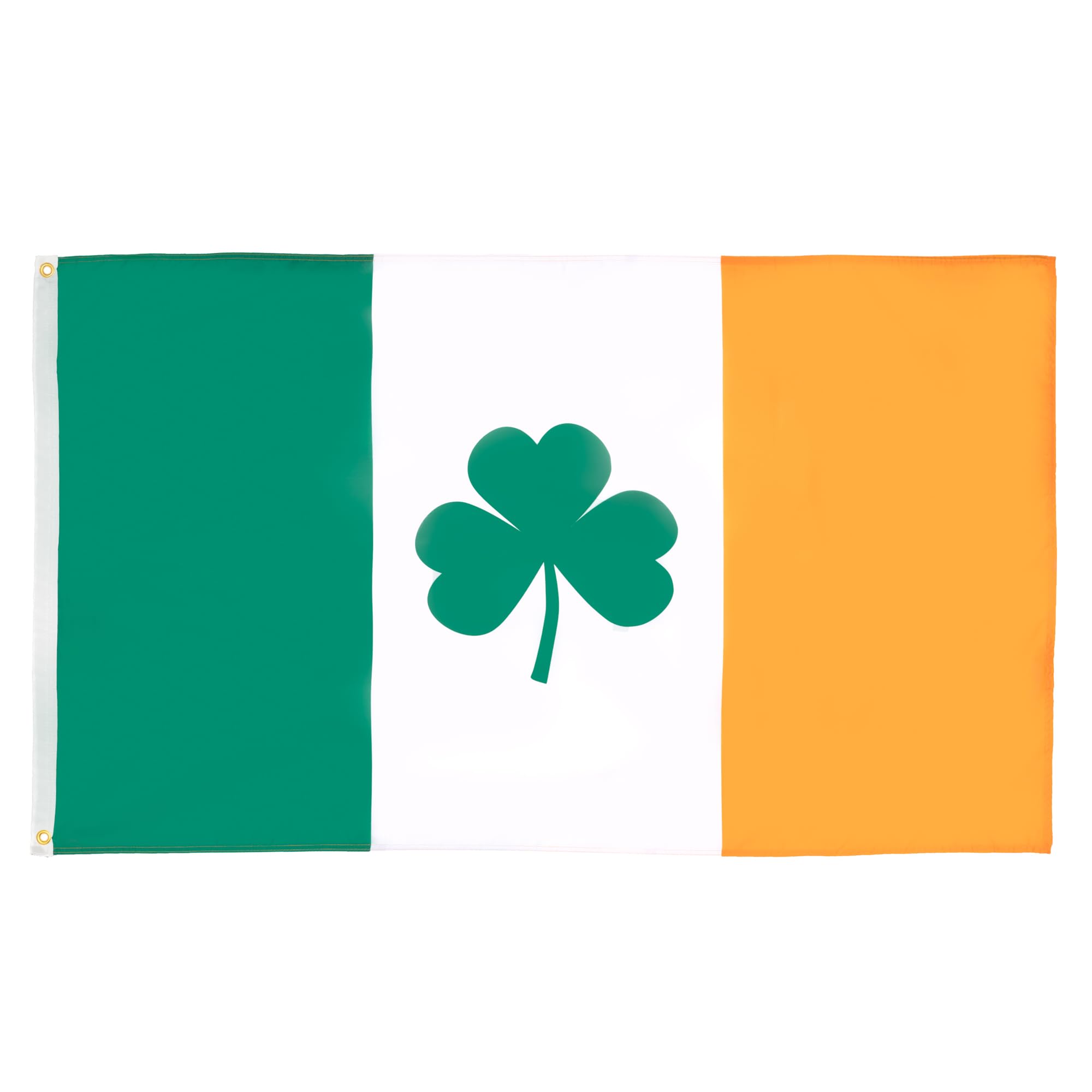 AZ FLAG - Ireland With Clover Flag - 2x3 Ft - 100D Polyester Irish Banner with Two Metal Grommets - Fade Resistant - Vivid Colors - 2' x 3' Feet - 90x60 Cm