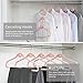 MIZGI Cascading Velvet Hangers - 50 Pack Heavyduty Non Slip Hangers with Cascade Hooks Blush Pink - Copper/Rose Gold Hooks,Space Saving Clothes Hangers for Pants,Coat