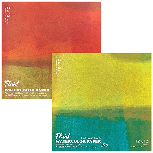 Fluid Watercolor Hot Press Block 12X12