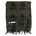 Zephyr Tactical Shemagh Tactical Desert Scarf - Skull & Crossbones - Olive