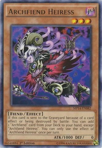 Yu-Gi-Oh! - Archfiend Heiress (MP14-EN082) - Mega Pack 2014 - 1st Edition - Rare