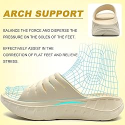 KuaiLu Mens Recovery Sandals Cloud Pillow Cushion