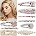 9PCS Glitter Sparkly Rhinestone Hair Clips Pearls Hairpins Hair Barrettes Handmade Shinny Crystal Alligator Hair Clips Hair Accessories for Girls Women Ladies Bridesmaid Wedding Bridal