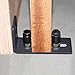 Stay Roller Guide Sliding Barn Door Bottom Guide Adjustable Floor Guide Wall Mounted Hardware with Black Power Coat-Flush to Floor