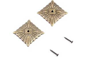 HEEPDD 100pcs Vintage Upholstery Nails, Furniture Nails Pins Assortment Kit Sofa Shoe Door Decorative Stud Antique Upholstery Tacks Bronze Metal Tags Tacks (21 * 21mm)