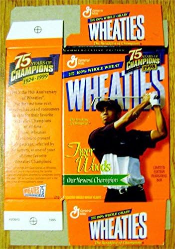 Tiger Woods Wheaties Box Mini 5x7 Unfolded Golf Legend With Display Holder At Amazon S Sports Collectibles Store