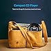 Compact CD Player with Disc, Portable Personal CD Player with Earbuds/LCD Display/USB Power Adapter, Compact CD Portable Player with Electronic Skip Protection and Anti-Shock Function, Black