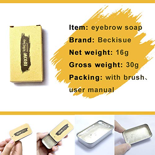 3D Feathery Brows Makeup Balm Styling Brows Soap Kit,Eyebrows Styling Soap,Brows Shaping Soap,Excellent Stereotypes,Long-lasting Eyebrow Enhancer Gel