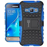 Galaxy Express 3 Case, CoverON [Atomic Series] Hybrid Armor Cover Tough Protective Hard Kickstand Phone Case for Samsung Galaxy Express 3 - Blue/Black