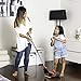 Improved Thick Bristled Extendable 62-inch Broom and Dustpan Set, Easy Setup & Lightweight Lobby, Kitchen, Office or Room Broom to Clean Floors and Ceilings