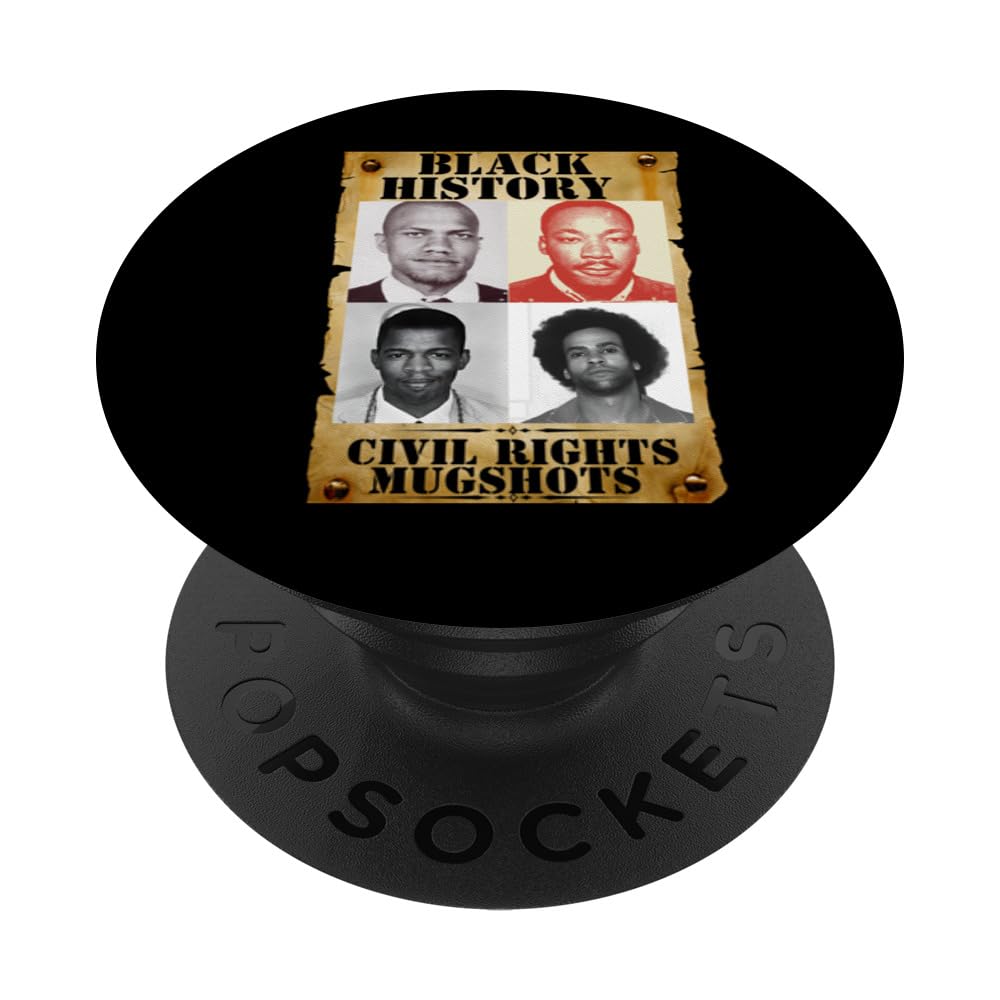 Black History Month Authentic Civil Rights Mugshots Design PopSockets Adhesive PopGrip