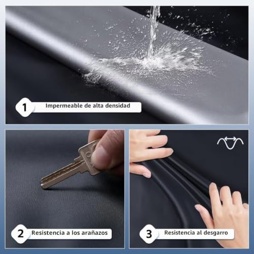 GUNHYI Breathable Waterproof Car Cover, SUV Cover for Cars Volkswagen VW T-Roc Tiguan Limited, Black Blue Full Garage Tarpaulin for Protection Against Dust Rain Sun.