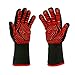 BBQ Grill Gloves [1472℉ NEWEST] EN407/EN420 CE Heat Resistant - Oven Silicone Glove Fireproof for Smoker Baking - High-temp Barbecue Grilling Potholders - Heat-insulated Cooking Mitt, X-Long