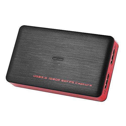 YOTOCAP USB 3.0 HDMI Video Capture Device Stream, Record and Share Your Gameplay in 1080p 60fps,NO Need Install Driver,Ultra Low Latency,for PS4 Xbox One 360 and Wii w/Capture Software + HDMI Cable