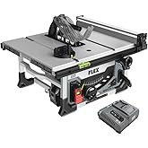FLEX 24V Brushless Cordless 10-Inch Table Saw Kit with 10.0Ah Stacked Lithium Battery and 280W Rapid Charger - FX7221-1J