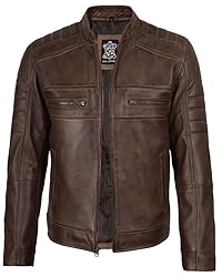 Decrum Mens Quilted Jackets - Leather Jacket