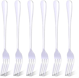 6 Stück Edelstahl Abendessen Gabeln, Tafelgabeln, 20,6 cm