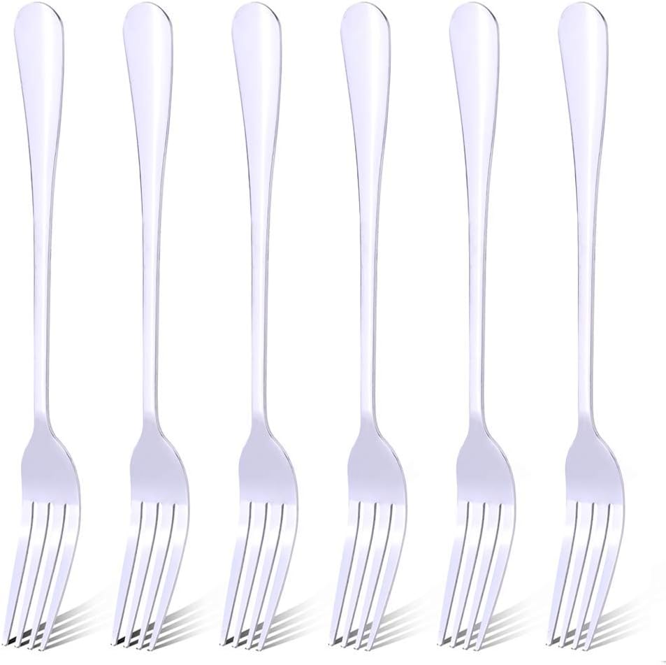 6 Stück Edelstahl Abendessen Gabeln, Tafelgabeln, 20,6 cm