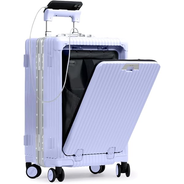 Nobl Travel Carry On Luggage, Noble Zipperless Aluminum Frame PC Hard Shell Suitcase, 20.8