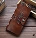 USA Distribution Classic Vintage BALINI Cowboy/501 Pattern Bifold Mens Genuine Leather Wallet (Cowboy, Long)