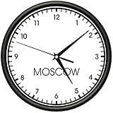 MOSCOW TIME Wall Clock world time zone clock office business