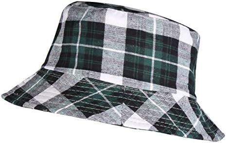 Women's Sunhat Packable Sun Hat Women Grid Style Floppy Bucket Summer Hat