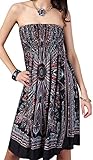 Aixy Ethnic Print Sexy Beach Strapless Wrapped Sundress Cover Up for Women