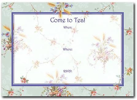 Tea Table - Set of 10 Pop-up Style Invitations