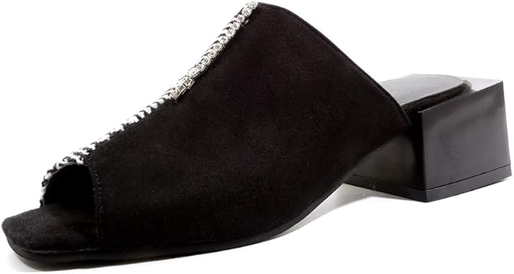 womens peep toe mules