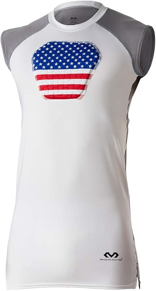 McDavid HEX Chest Protector, Heart Guard Sternum Protection Padded Shirt for Baseball, Football, Lacrosse and Goalies Youth and Adult Sizes : Sports & Outdoors